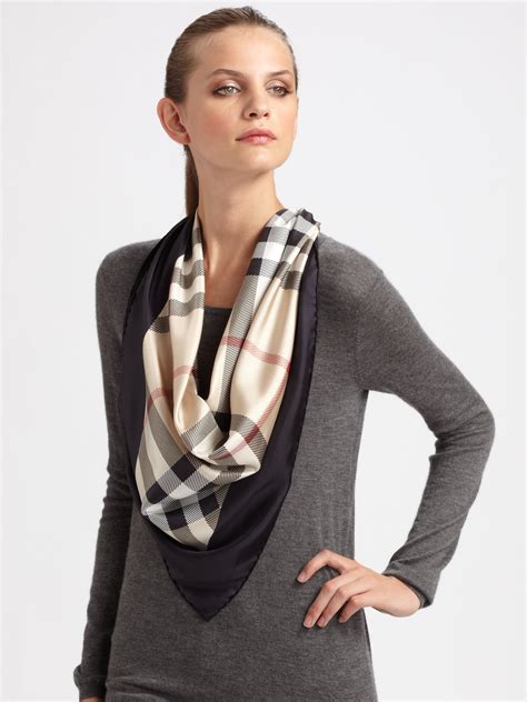 black silk burberry scarf